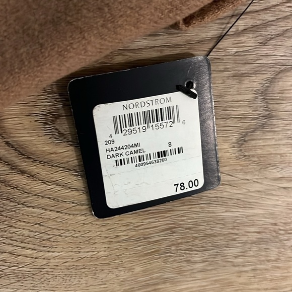 NWT Halogen Wool Blend Camel Mini Skirt Zip Front Closure Pockets size 8 - Picture 5 of 8